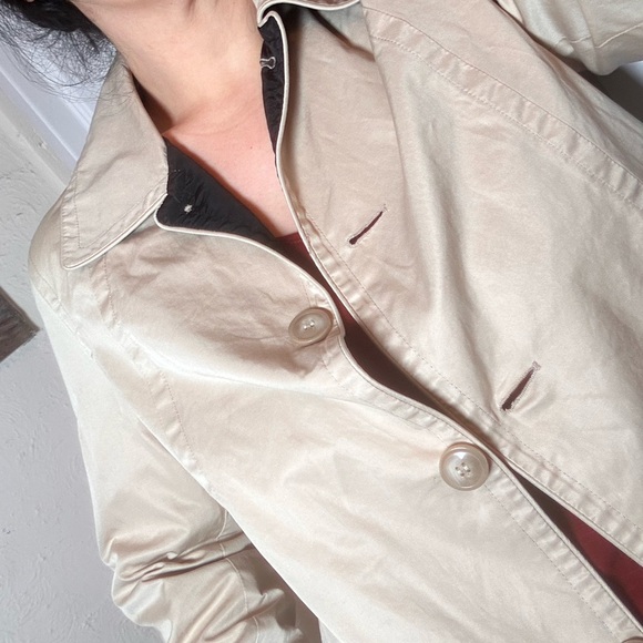 London Fog Classic Beige Trench-Style Jacket – Size 10 Petite - Picture 5 of 6